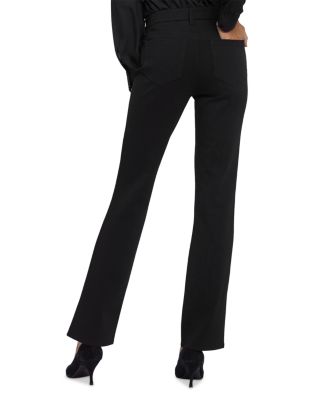 Marilyn Faux Leather High Rise Straight Jeans in Black