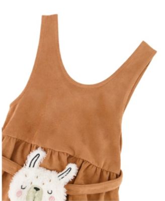 Girls' Stretch Suede Effect Jumper with Llama Bag - Little Kid