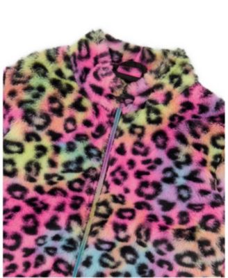 Girls' Faux Fur Zipped Jacket - Little Kid