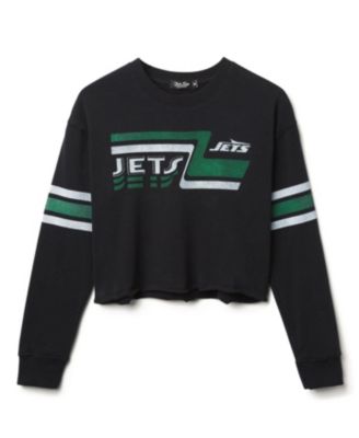  Women's NFL New York Jets Retro Crop Fleece