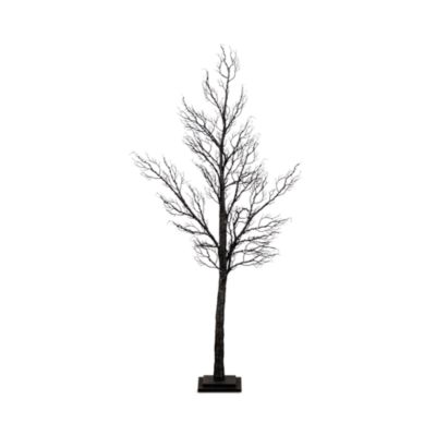5' Pre-Lit Halloween Minimalist Twig Artificial Fall Tree with 240 Orange & Purple LED Lights