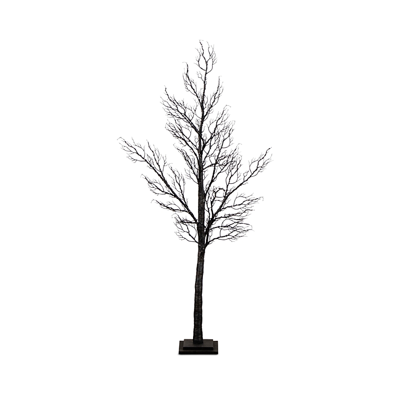 Nearly Natural 5ft Pre-lit Halloween Twig Lighted Indoor Artificial Tree In Silver