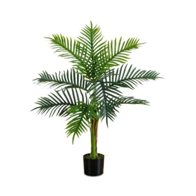 3&#39; UV Resistant Artificial Double Robellini Palm Tree (Indoor/Outdoor)