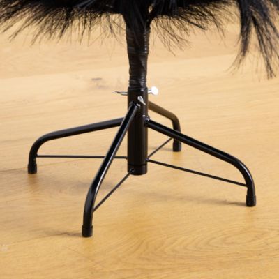 4' Artificial Halloween Black Pampas Grass Christmas Tree