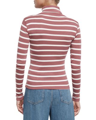 Striped Turtleneck Long Sleeve Tee