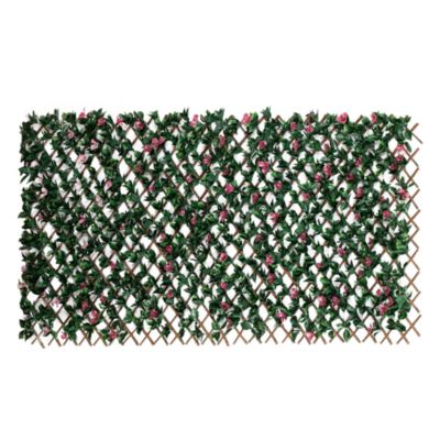 40" x 80" UV Resistant Artificial Bougainvillea Expandable Privacy Fence Screen (Indoor/Outdoor)