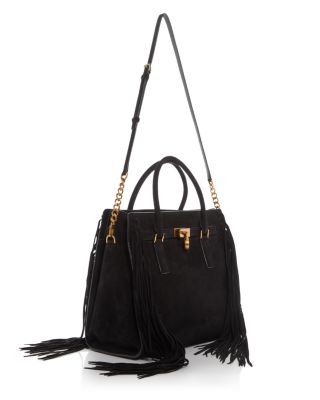 Hamilton Moderne Large Suede Satchel