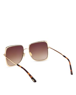 Tara Geometric Sunglasses, 57mm