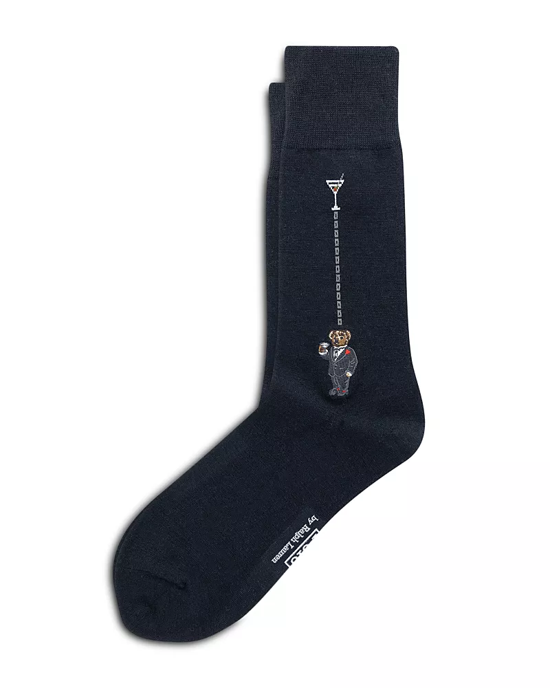 Polo Ralph Lauren Martini Bear Embroidered Slack Socks