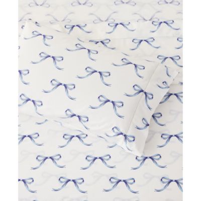 Crisp Bows Percale Sheet Set, Queen