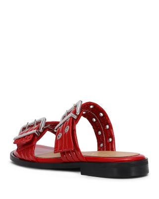 Women's Buckled Slide Sandals
