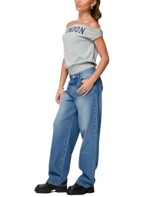 Rorie Mid Rise Straight Leg Medium Rinse Wash Jeans