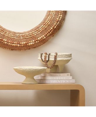  Garden Cotton Mache Pedestal Decorative Bowl