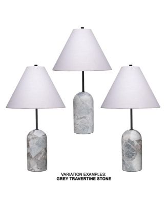  Holt Table Lamp in Travertine Stone
