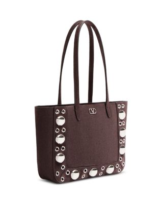 Nellc&ocirc;te Mini VLogo Shopping Tote Bag in Suede
