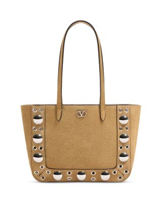 Nellc&ocirc;te Mini VLogo Shopping Tote Bag in Suede