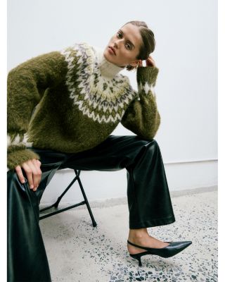 Beth Oversized Fair Isle Turtleneck Sweater