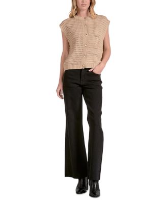 Sleeveless Open Knit Cardigan