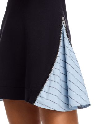 Short Sleeve Combo Mini Dress