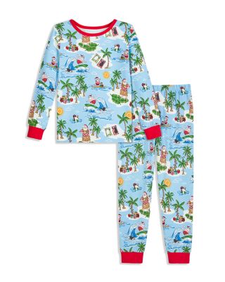 Unisex Printed Long Sleeved Pajama Set - Little Kid, Big Kid