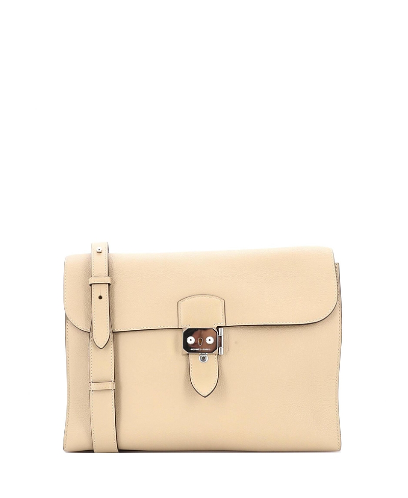 PRE-OWNED HERMES Pre-owned Hermes 29 Sac A Depeches Messenger Bag Verso Evergrain In Neutral