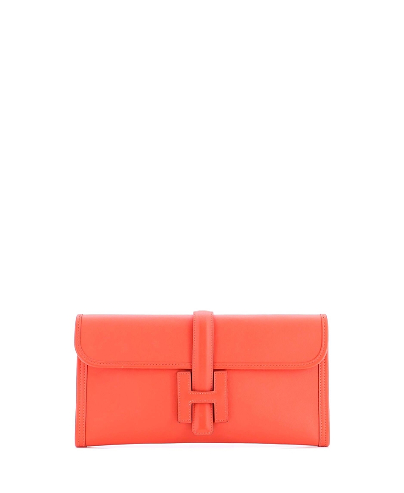 Click to view more detailed imagery on our partner's website Pre-owned Pre-owned Hermes Hermes 29 Jige Elan Clutch Swift In Orange