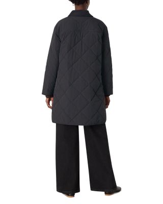 Quilted Cord Collar Coat