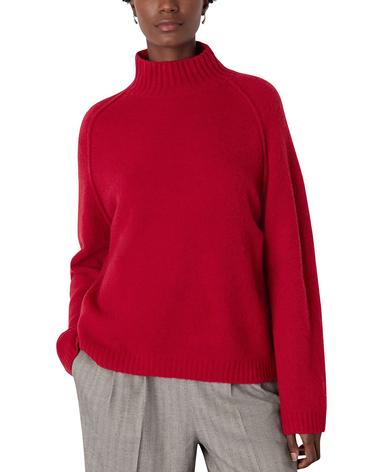 Whistles Split Funnel Knit Sweater