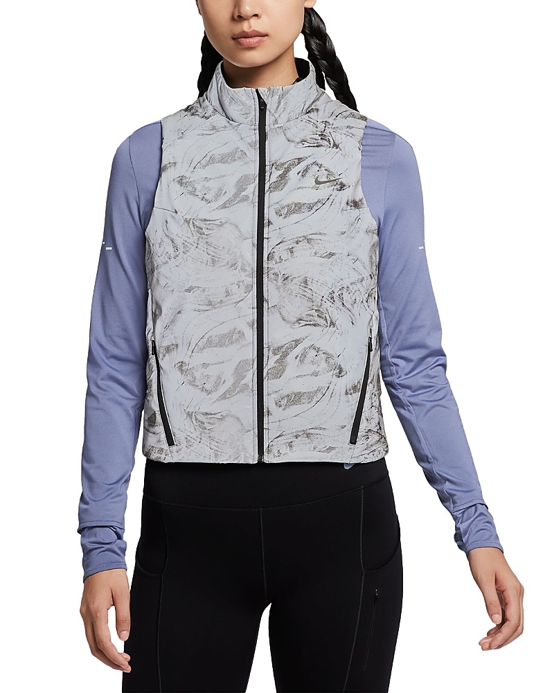 Nike Swift Therma Fit Reflective Vest In Gray