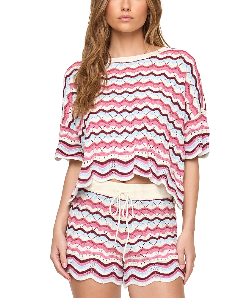 L*Space Sunchaser Scalloped Cover Up Crop Top