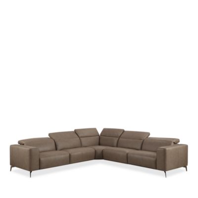 Nacosto Motion Leather Sectional Sofa