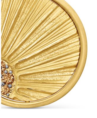 Men's Storm Duality Amulet in 18K Yellow Gold with Diamonds, 30mm