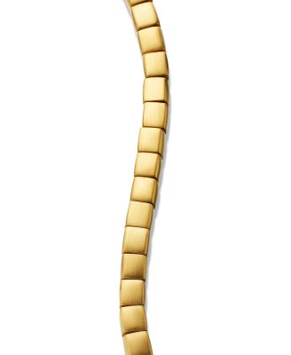 Men's 18K Yellow Gold Spiritual Beads Textured Square Link Bracelet