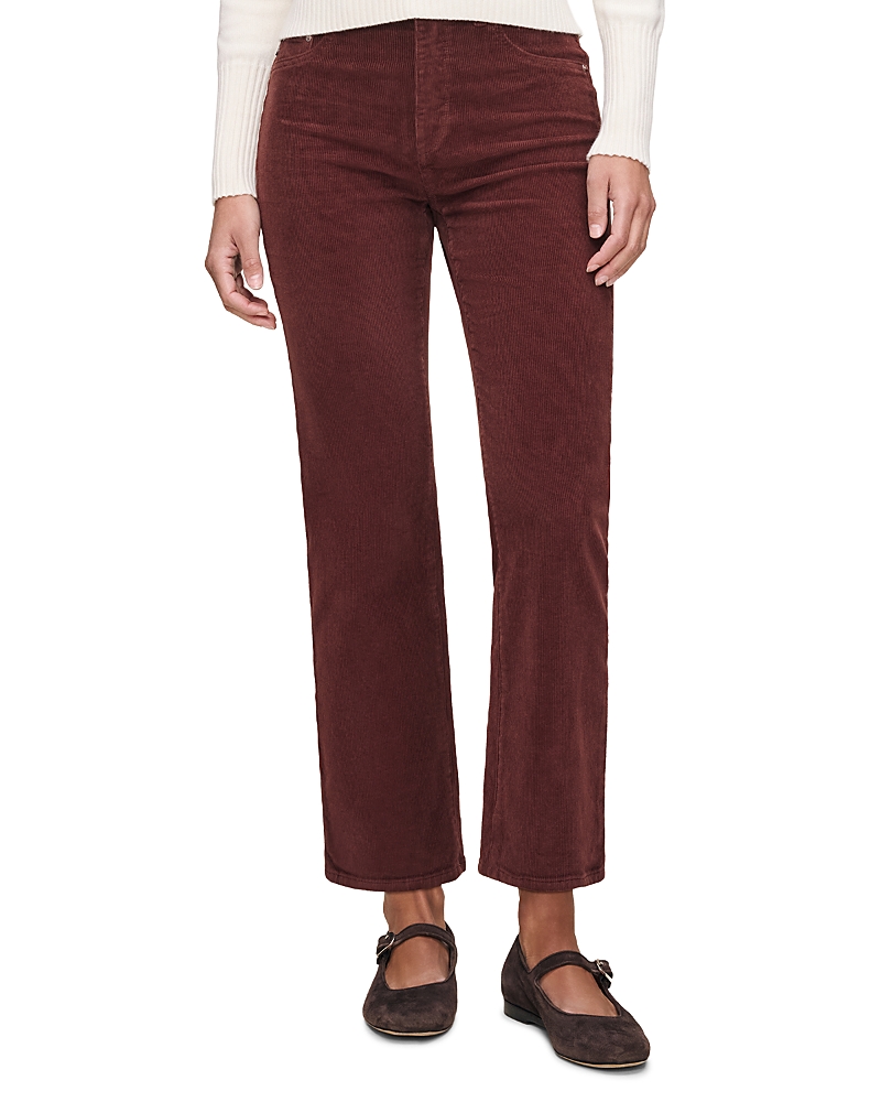 Dl1961 Patti High Rise Ankle Straight Corduroy Jeans In Syrah In Burgundy