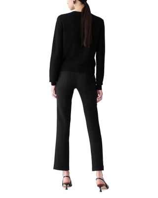 Floral Button Crewneck Cardigan