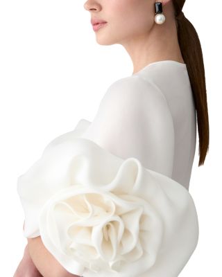 Silk Floral Sleeve Blouse