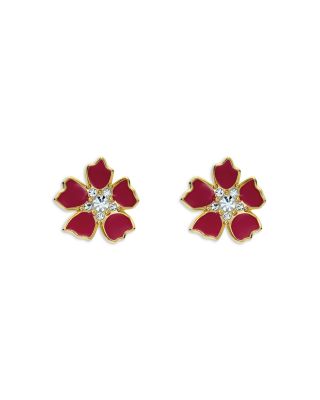 Crystal Flower Statement Stud Earrings