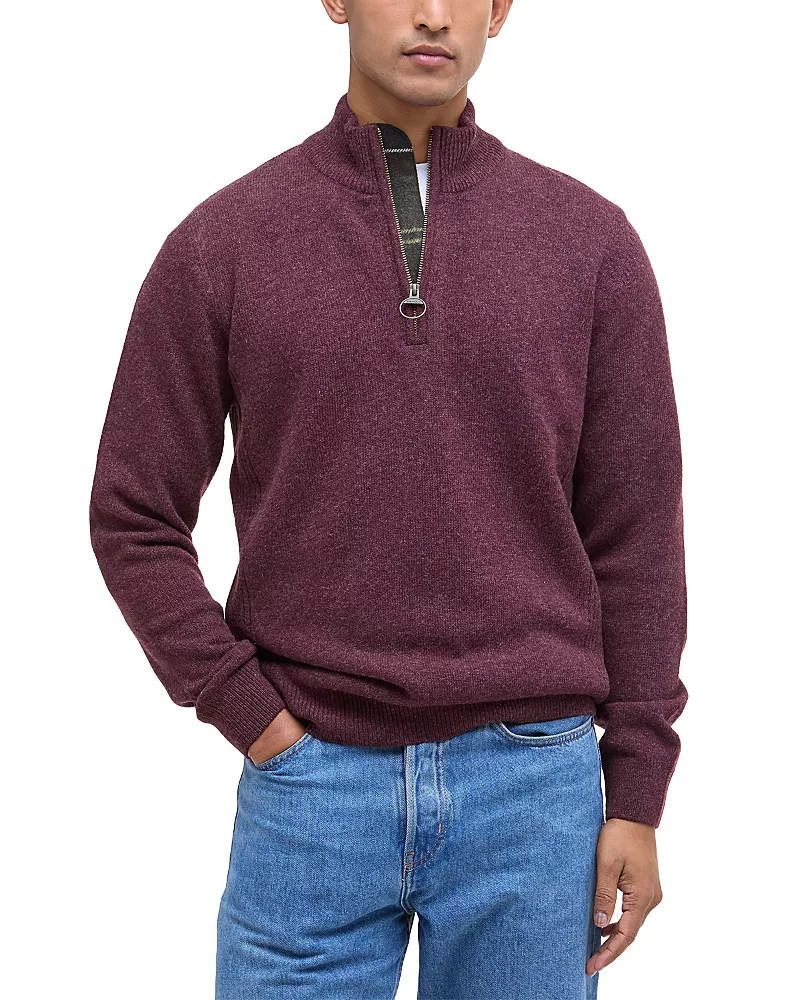 Barbour Holden Relaxed Fit Quarter Zip Sweater