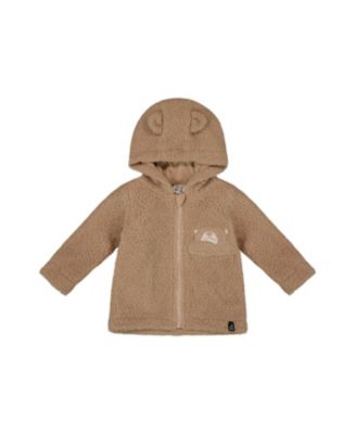 Boys' Sherpa Bear Hooded Zip Jacket - Baby