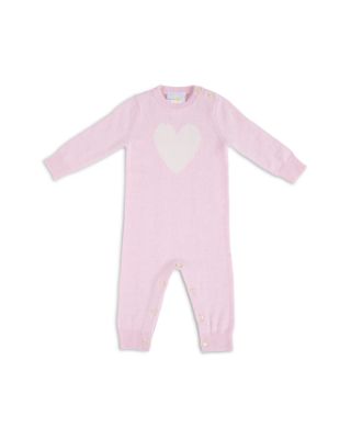 Girls' Heart Graphic Cashmere Coverall - Baby