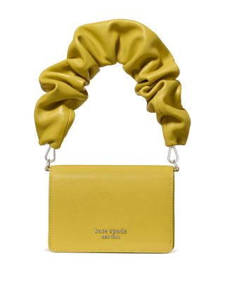 Natasha Glazed Leather Scrunch Strap Mini Bag