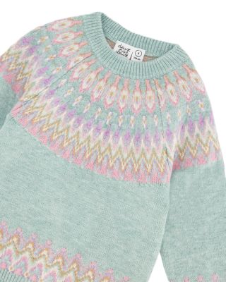 Girls' Sweater with Norwegian Jacquard - Little Kid