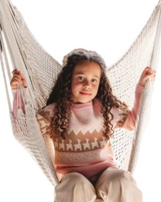 Girls' Llama Jacquard Sweater - Little Kid