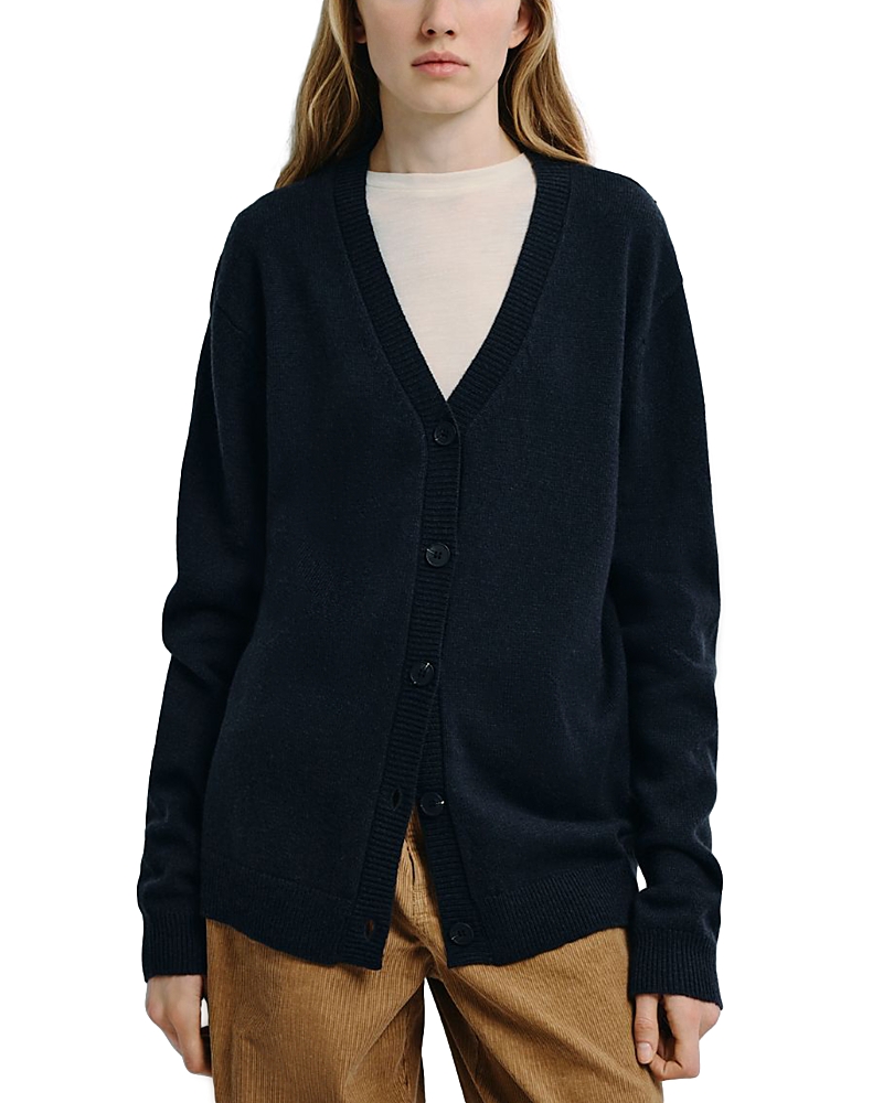 Rue Sophie Siho Wool Cashmere Cardigan In Blue