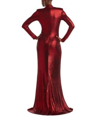 Ferrum Metallic Twist Drape Gown