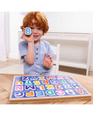 Ms. Rachel™ Wooden Phonics Alphabet Sound Puzzle with Light-Activated Sound Effect - Ages 2+