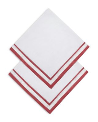 Striped Linen & Cotton Dinner Napkins, Set of 2