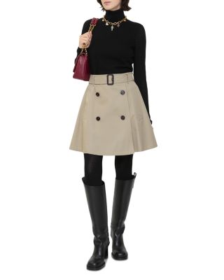 Josselyn Gabardine Trench Miniskirt