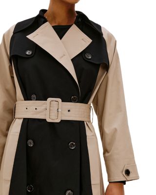 Maud Colorblocked Trench Coat