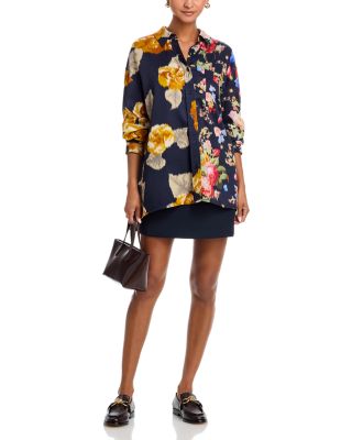 Floral Button Front Shirt